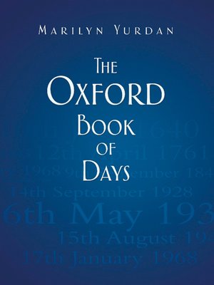 cover image of The Oxford Book of Days